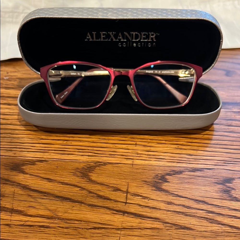 Alexander Collection Burgundy Eyeglasses